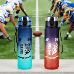Botella de agua personalizada con diseño de animales y pelotas multicolores, con nombre y número. Regalo de cumpleaños para equipos de entrenamiento al aire libre, ideal para jugadores, entrenadores y