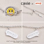 Personalised Smiley emoji Crying emoji Emotional Reversal Necklace with Text and Date Birthday Anniversary Gift for Best Friend | Callie × emoji ™