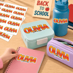 Personalized Multicolor Comic Book Style Waterproof Stickers with Name Back to School Birthday Gift for Students Kids