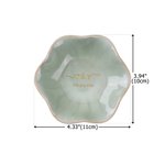 Personalized Romantic  Monogram Design Ceramic Scalloped Edge Trinket Jewellery Dish with Initials Wedding Engagement Gift for Couple