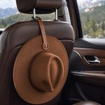 Personalised Monogram Design Portable PU Leather Magnetic Hat Clip with Initial and Name Daily Use Birthday Gift for Men Drivers