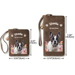 Personalised Birth Flower Pet Photo Foldable PU Leather Wallet with Name Daily Use Birthday Gift for Pet Lovers Owners
