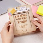 Personalised Apple Pencil Wood Sticky Note Holder Set with Title and Surname Appreciation Back to School Season Gift for Teacher