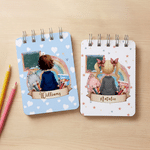 Personalised Cartoon Character Back View Spiral Kid Notebook with Name Daily Use Birthday Back to School Gift for Boy Girl