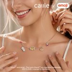 Personalised Smiley emoji Crying emoji Emotional Reversal Necklace with Text and Date Birthday Anniversary Gift for Best Friend | Callie × emoji ™