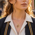 Personalized Birthstone Graduation Cap Commemorate Necklace with School Name and Year Graduation Ceremony Birthday Gift for Graduates Girls