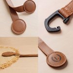 Personalised Monogram Design Portable PU Leather Magnetic Hat Clip with Initial and Name Daily Use Birthday Gift for Men Drivers