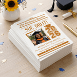 Personalized Gazette Graduation Photo Class of 2026 Greeting Card with Name and Text Graduation Party Gift for Graduates