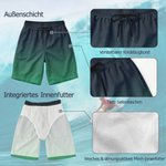 Personalisierte Surf-Motiv Badeshorts | mit schnelltrocknendem Material und Mesh-Innenfutter | mit Namen | Geburtstagsgeschenk für Männer und Kinder