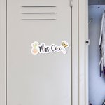 Personalised Apple Books Rainbow Teacher Elements Text Waterproof Stickers Celebration Teacher's Day Back to School Gift for Teacher