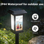 Personalized Character and 1-2 Pets Back View Solar Garden Light with Name Garden Decor Memorial Sympathy Gift for Family Pet Owner