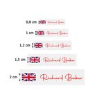 Personalisierter Nationalflagge-Fahrradaufkleber mit Namen | 2er-Set | wasserdicht | Motorrad-Sticker | Fahrrad-Dekoration | Geschenk für Radfahrer