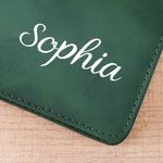 Personalised Birth Flower PU Leather A5 Notebook with Name Daily Office Use Appreciation Birthday Gift for Teachers Colleagues Friends