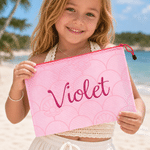 Personalized Multi-Color Sea Creature Pattern PVC Beach Bag with Name Daily Use Birthday Gift for Family Friends