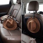 Personalised Monogram Design Portable PU Leather Magnetic Hat Clip with Initial and Name Daily Use Birthday Gift for Men Drivers