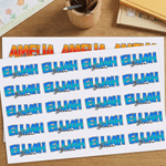 Personalized Multicolor Comic Book Style Waterproof Stickers with Name Back to School Birthday Gift for Students Kids