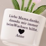 Personalised Colourful Glass Tulips Potted Plant with Text and Name Desk Decor Birthday Appreciation Gift for Mother Woman