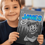 Personalized Multicolor Comic Book Style Waterproof Stickers with Name Back to School Birthday Gift for Students Kids