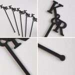 Personalisierte mehrfarbige Rührstäbchen für Getränke – Cocktail-Rührstäbchen mit Initialen, 15er-Set – Cocktail-Anhänger, Hochzeits- und Verlobungsgeschenk für Paare und Jungvermählte