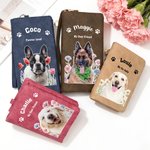 Personalised Birth Flower Pet Photo Foldable PU Leather Wallet with Name Daily Use Birthday Gift for Pet Lovers Owners