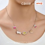 Personalised Smiley emoji Crying emoji Emotional Reversal Necklace with Text and Date Birthday Anniversary Gift for Best Friend | Callie × emoji ™