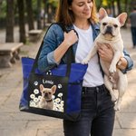 Personalisierte Fototasche mit Geburtsblume und Netztaschen – Geburtstagsgeschenk für Tiereltern
