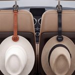 Personalised Monogram Design Portable PU Leather Magnetic Hat Clip with Initial and Name Daily Use Birthday Gift for Men Drivers