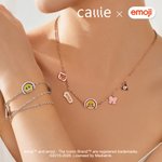 Personalised Smiley emoji Crying emoji Emotional Reversal Necklace with Text and Date Birthday Anniversary Gift for Best Friend | Callie × emoji ™
