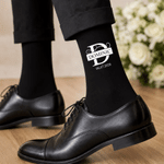 Personalised 100% Cotton Monogram Wedding Socks with Name Year Wedding Party Gift for Groomsmen Best Man