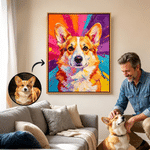 Personalised Pop Art Style Pet Photo Canvas Prints Home Decor Ship from USA Birthday Gift for Pet Lover