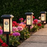 Personalized Forever in My Hearts Waterproof Photo Solar Garden Light with Name and Year Garden Decor Memorial Sympathy Gift for Family Friend
