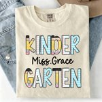 Personalized Multicolor Grade 100% Cotton Soft Teacher T-shirt with Title & Surname School Open Day Back to School Gift for Teacher