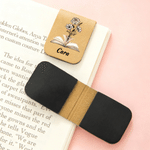 Personalised Birth Flower Book Magnetic Bookmark Clip with Name Reading Accessory Birthday Gift for Book Lovers Readers