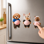 Personalized Cute Funny Pet Photo Squishy Belly Anti-Collision Sticker with Name Birthday Daily Party Gift for Pet Owners Kids