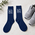 Personalised 100% Cotton Monogram Wedding Socks with Name Year Wedding Party Gift for Groomsmen Best Man