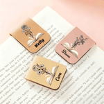 Personalised Birth Flower Book Magnetic Bookmark Clip with Name Reading Accessory Birthday Gift for Book Lovers Readers