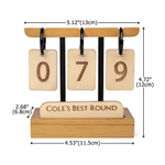 Personalized Best Golf Score Grass Base Wooden Golf Score Display Stand with Name and Scoreboard Game Day Birthday Gift for Golfers Golf Lovers