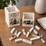 Personalized Best Teacher Ever Photo Building Blocks Brick Pen Holder with Text Daily Use Desk Decor Teacher's Day Gift for Teacher Educator