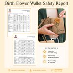 Personalized Watercolor Birth Flower Tri-Fold PU Leather Wristlet Wallet with Card Holder and Name Birthday Anniversary Gift for Women