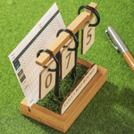 Personalized Best Golf Score Grass Base Wooden Golf Score Display Stand with Name and Scoreboard Game Day Birthday Gift for Golfers Golf Lovers