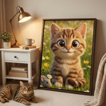Personalized Pixar Style Pet Photo Canvas Prints Living Room Wall Decor Ship from USA Birthday Gift for Pet Owner Lover