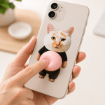 Personalized Cute Funny Pet Photo Squishy Belly Anti-Collision Sticker with Name Birthday Daily Party Gift for Pet Owners Kids
