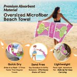 Personalised Multicolour Tennis Racket Ball Sport Towel Beach Towel with Name Summer Vacation Tennis Practice Gift for Tennis Players Lovers