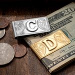 Personalized Western Vintage Money Clip with Initial Daily Commute Business Birthday Father's Day Gift for Father Husband Friend