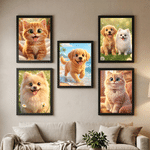 Personalized Pixar Style Pet Photo Canvas Prints Living Room Wall Decor Ship from USA Birthday Gift for Pet Owner Lover