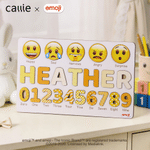 Personalized Colourful emoji Number Name Children's Puzzle Board Daily Use Toy Baby Shower Birthday Gift for New Parents Kids | Callie × emoji ™