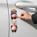Personalized Cute Funny Pet Photo Squishy Belly Anti-Collision Sticker with Name Birthday Daily Party Gift for Pet Owners Kids