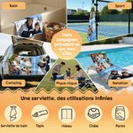 Serviette de plage magnétique personnalisée avec photos et texte - Cadeau d'anniversaire pour ami et famille