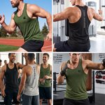 Personalized Multicolour Initial Text Design Breathable Mesh Sports Tank Top Daily Exercise Game Day Birthday Gift for Man Gym Rat