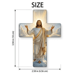 Personalized Cross Shape Jesus Fridge Magnet with Name Home Decor Communion Baptism Religious Gift for Christians